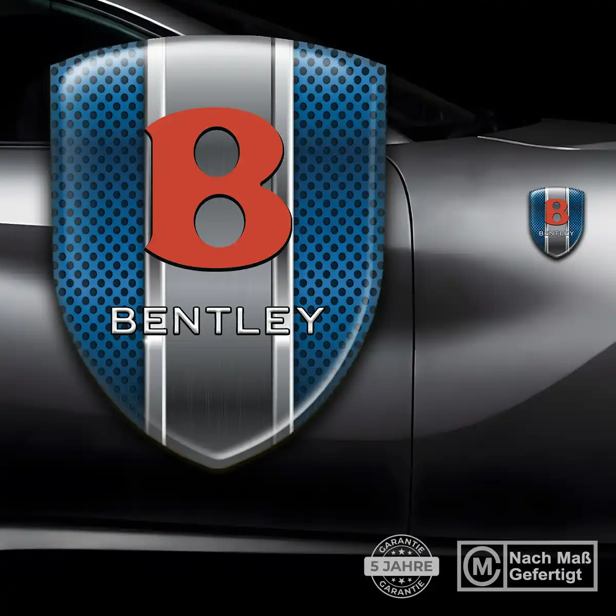 Bentley 3D Gel Aufkleber Wappen Anspruchsvolles Design