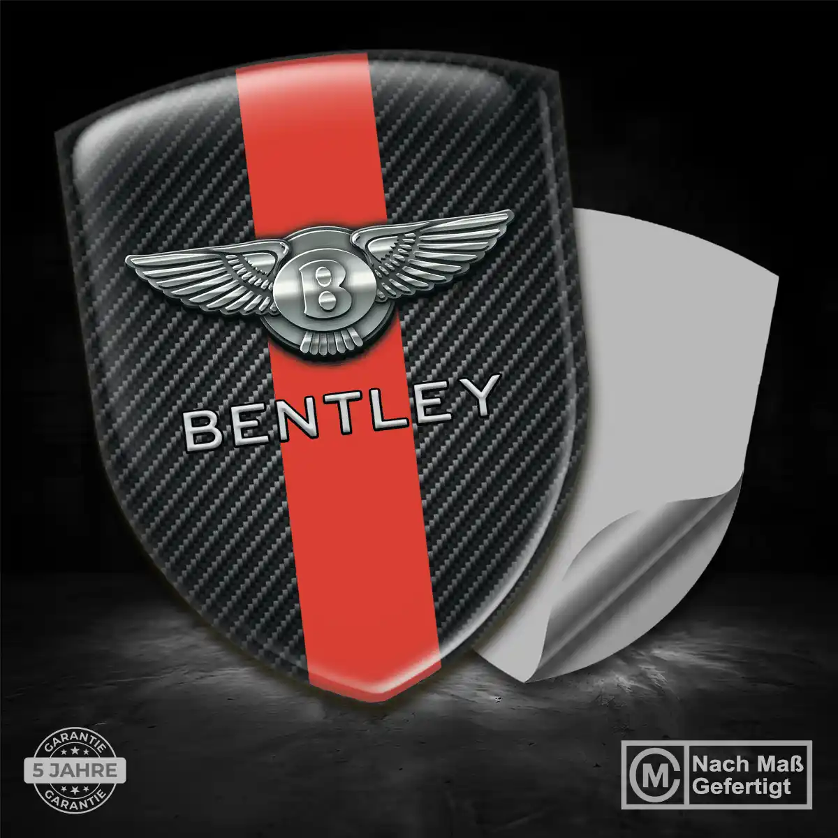 Bentley 3D Gel Aufkleber Wappen Auto Elegantes Design