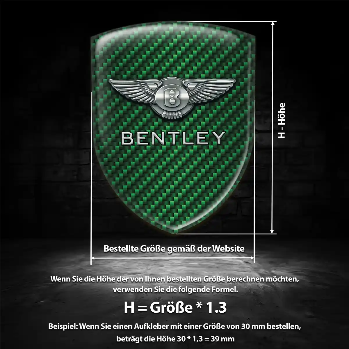 Bentley 3D Gel Aufkleber Wappen Auto Hohe Qualität
