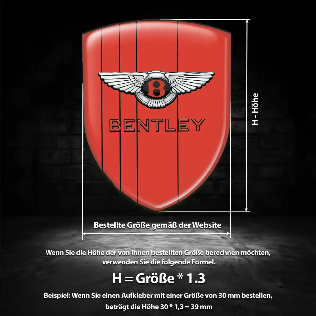 Bentley 3D Gel Aufkleber Wappen Auto Limitierte Auflage