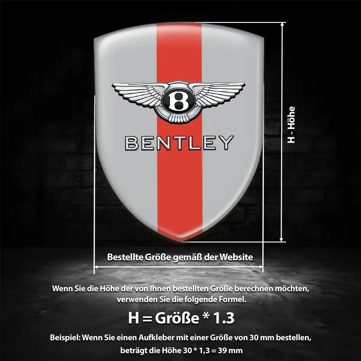 Bentley 3D Gel Aufkleber Wappen Auto Premiumqualität