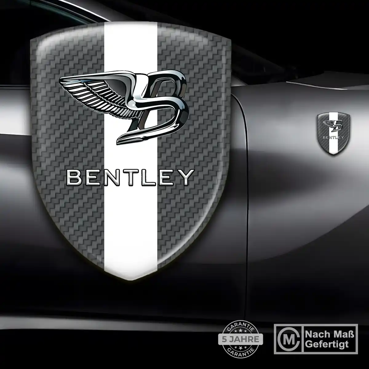 Bentley 3D Gel Aufkleber Wappen Hochwertiges Harz