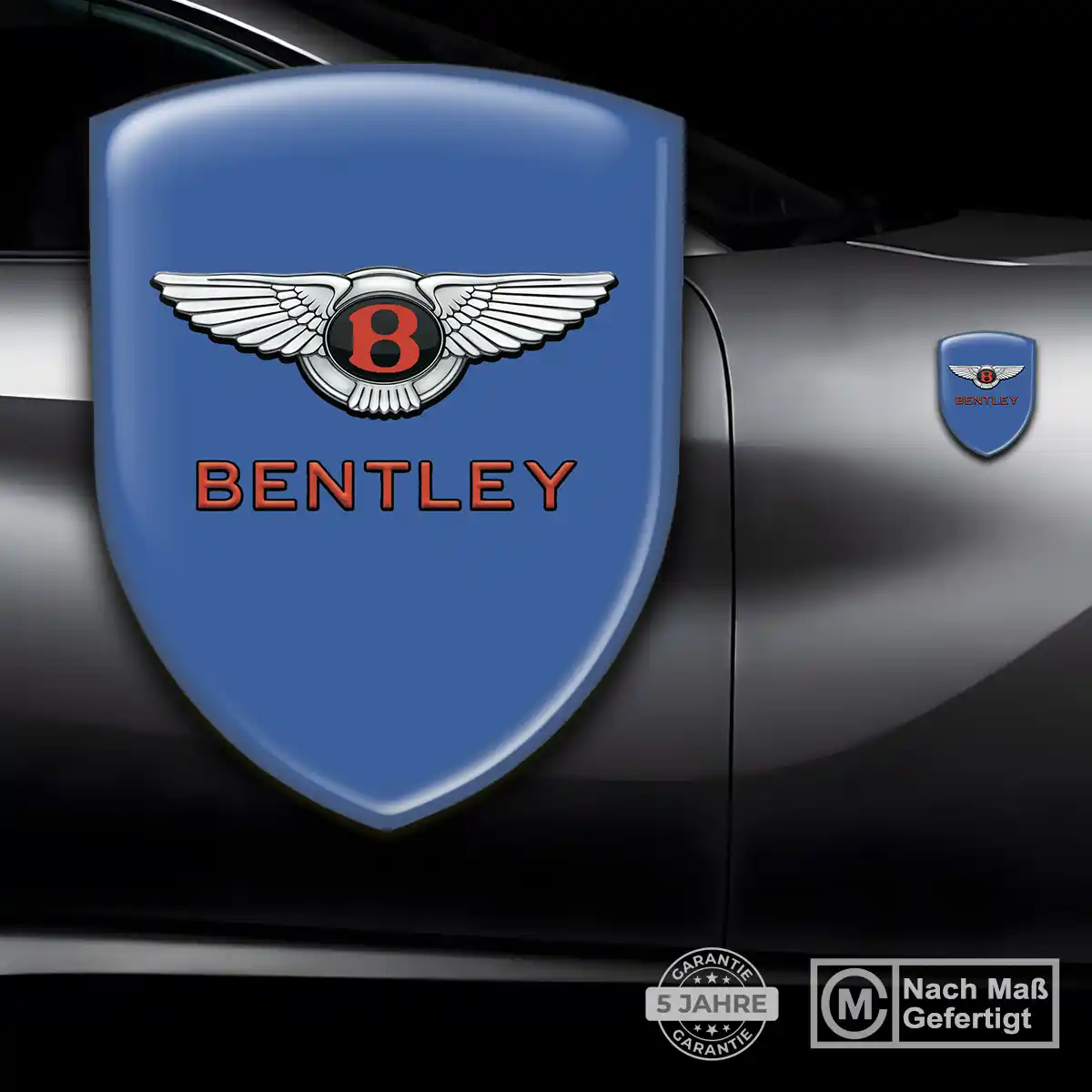 Bentley 3D Gel Aufkleber Wappen Interieurdesign