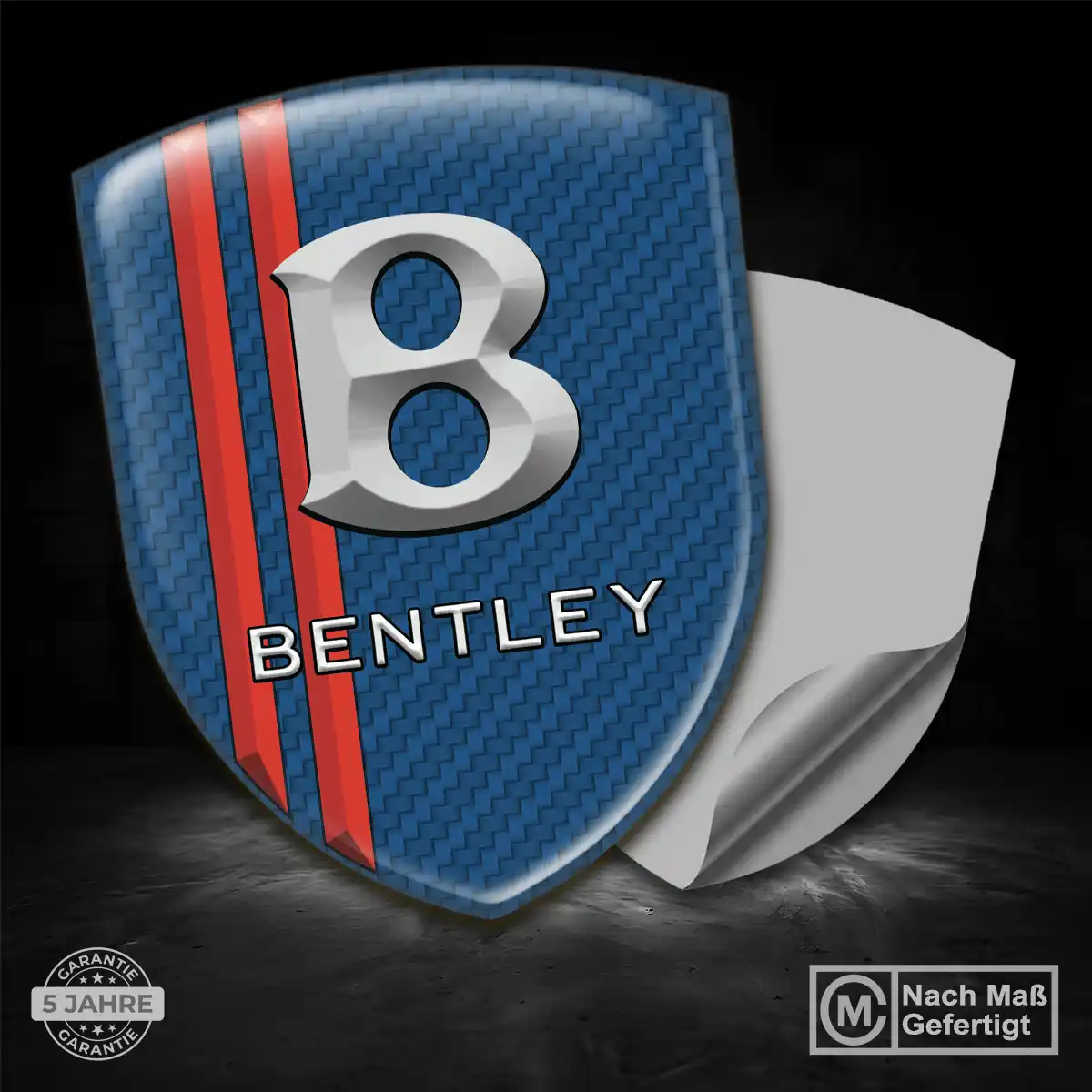 Bentley 3D Gel Aufkleber Wappen Modernes Design