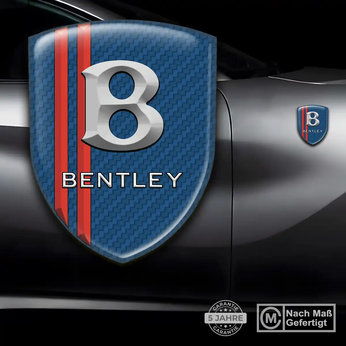 Bentley 3D Gel Aufkleber Wappen Modernes Design