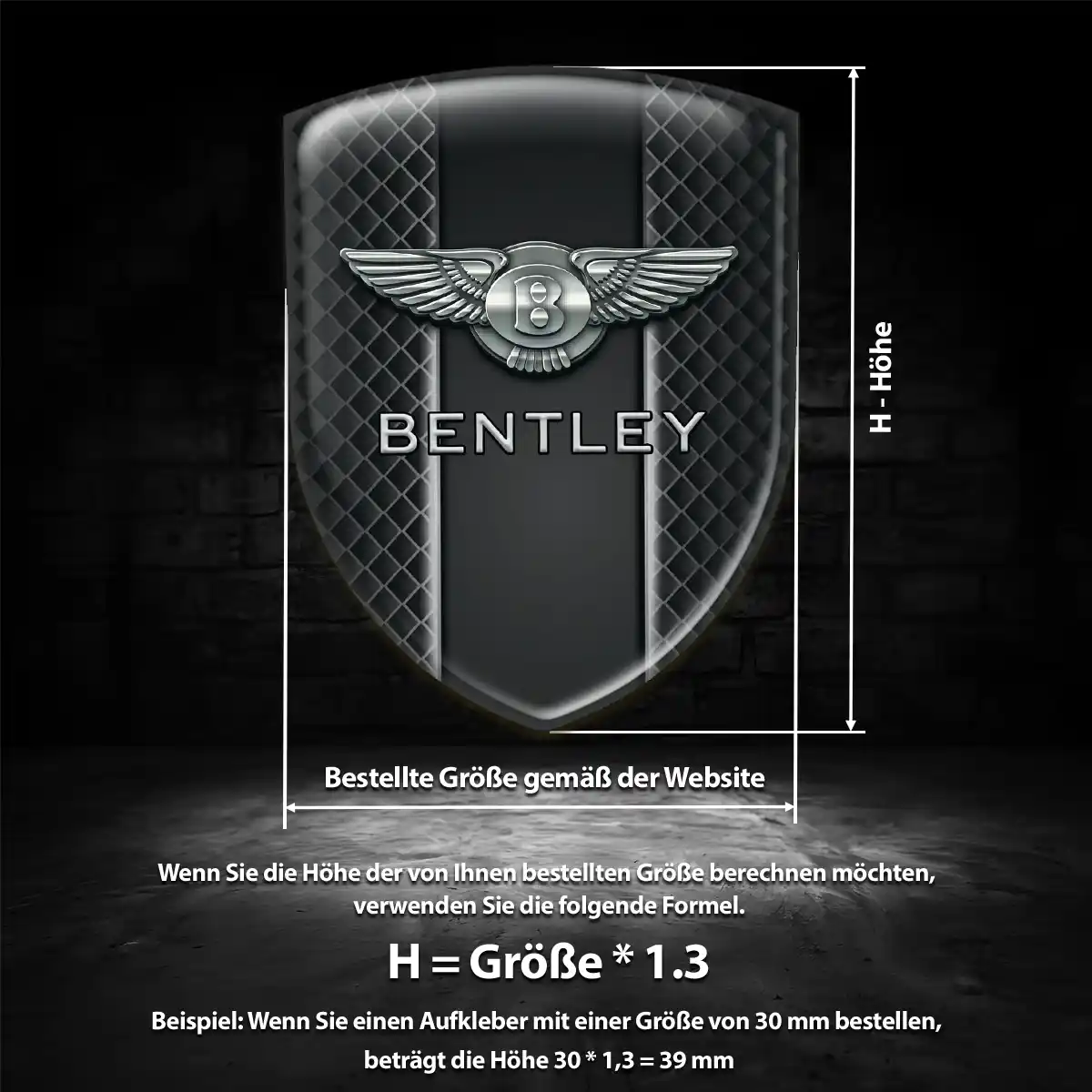 Bentley Aufkleber 3D Gel Emblem Auto Erstklassige Qualität
