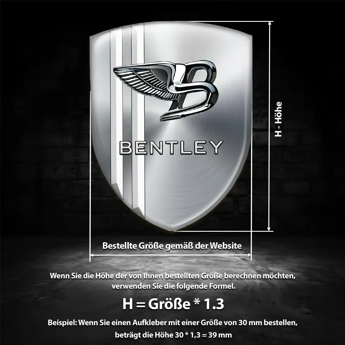 Bentley Aufkleber 3D Gel Emblem Auto Exterieurdesign
