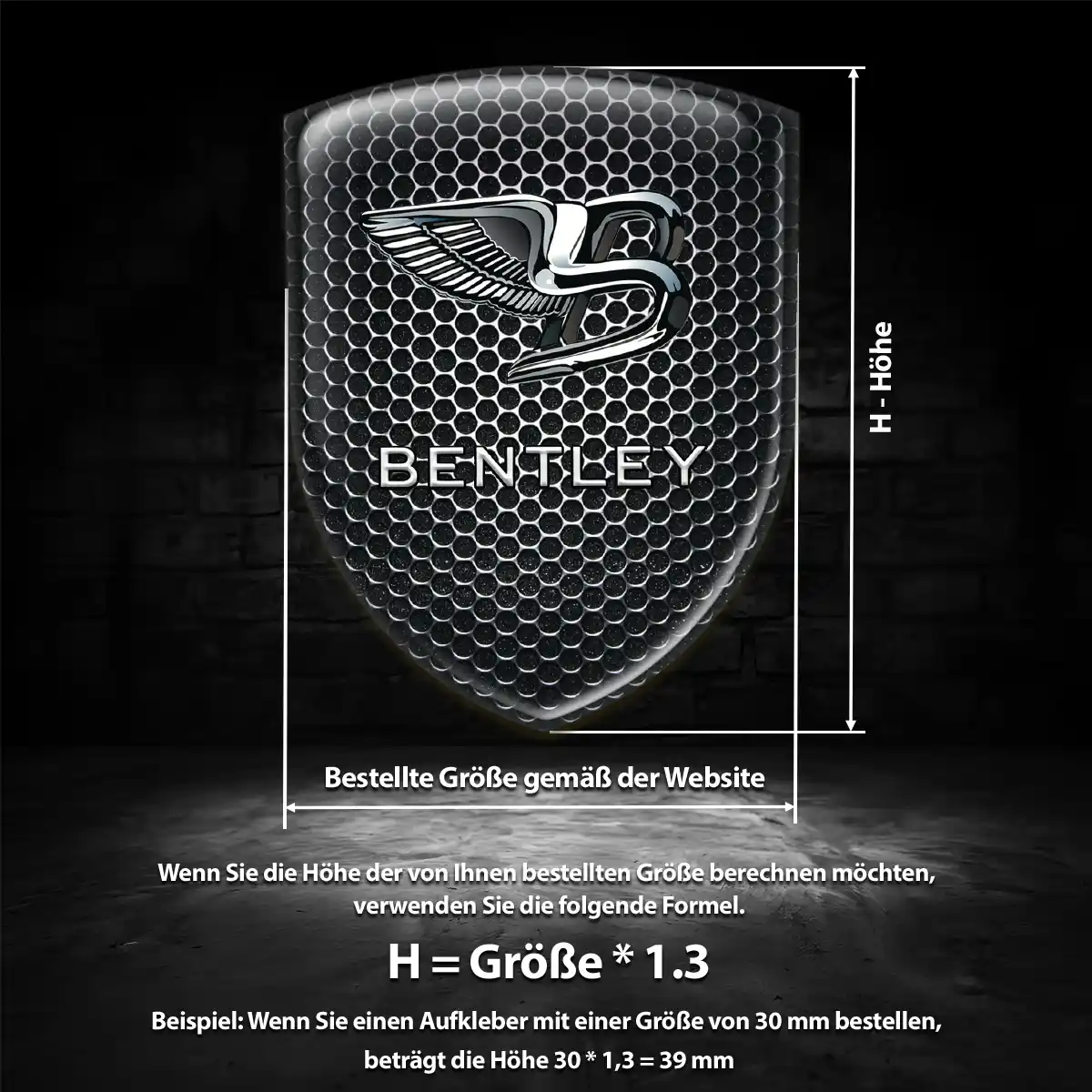 Bentley Aufkleber 3D Gel Emblem Auto Höchste Qualität
