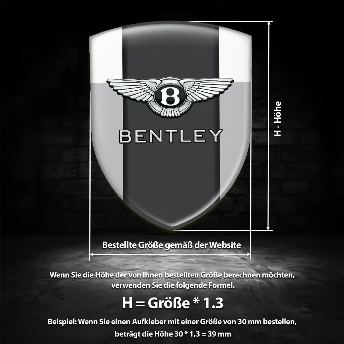 Bentley Aufkleber 3D Gel Emblem Auto Hohe Qualität