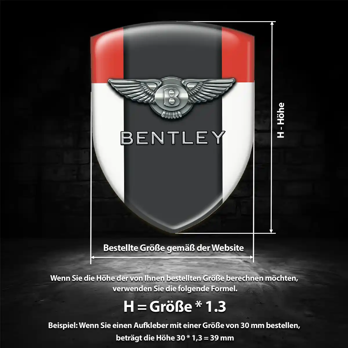 Bentley Aufkleber 3D Gel Emblem Auto Limitierte Auflage
