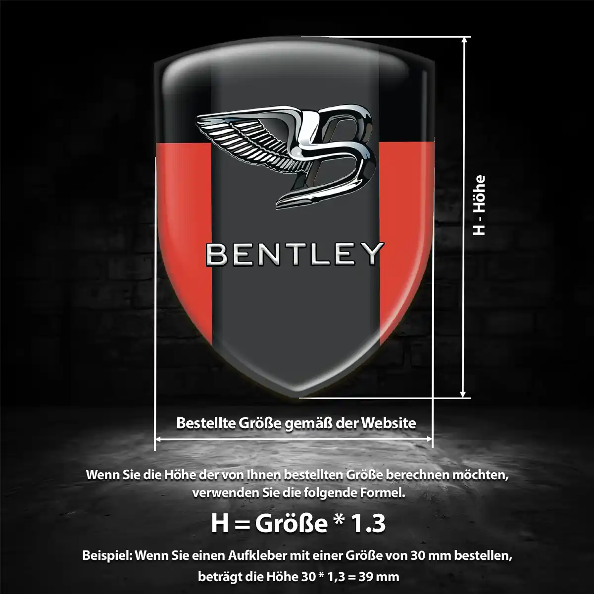 Bentley Aufkleber 3D Gel Emblem Auto Luxus-Edition