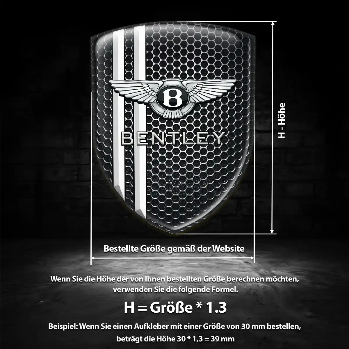 Bentley Aufkleber 3D Gel Emblem Auto Markenedition