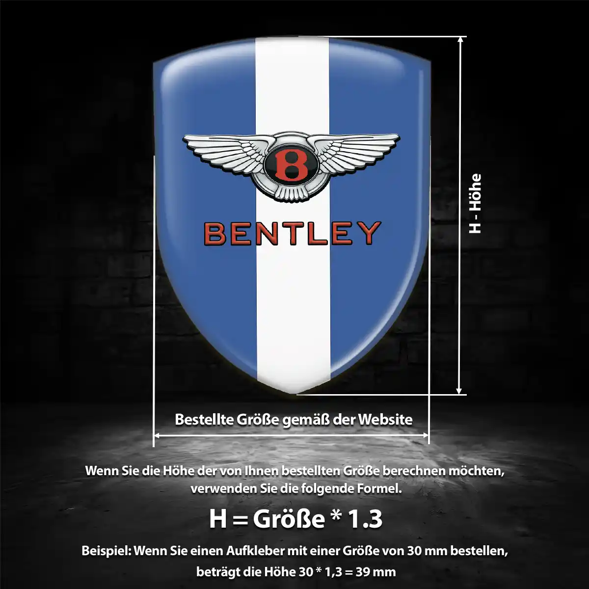 Bentley Aufkleber 3D Gel Emblem Auto Modernes Design