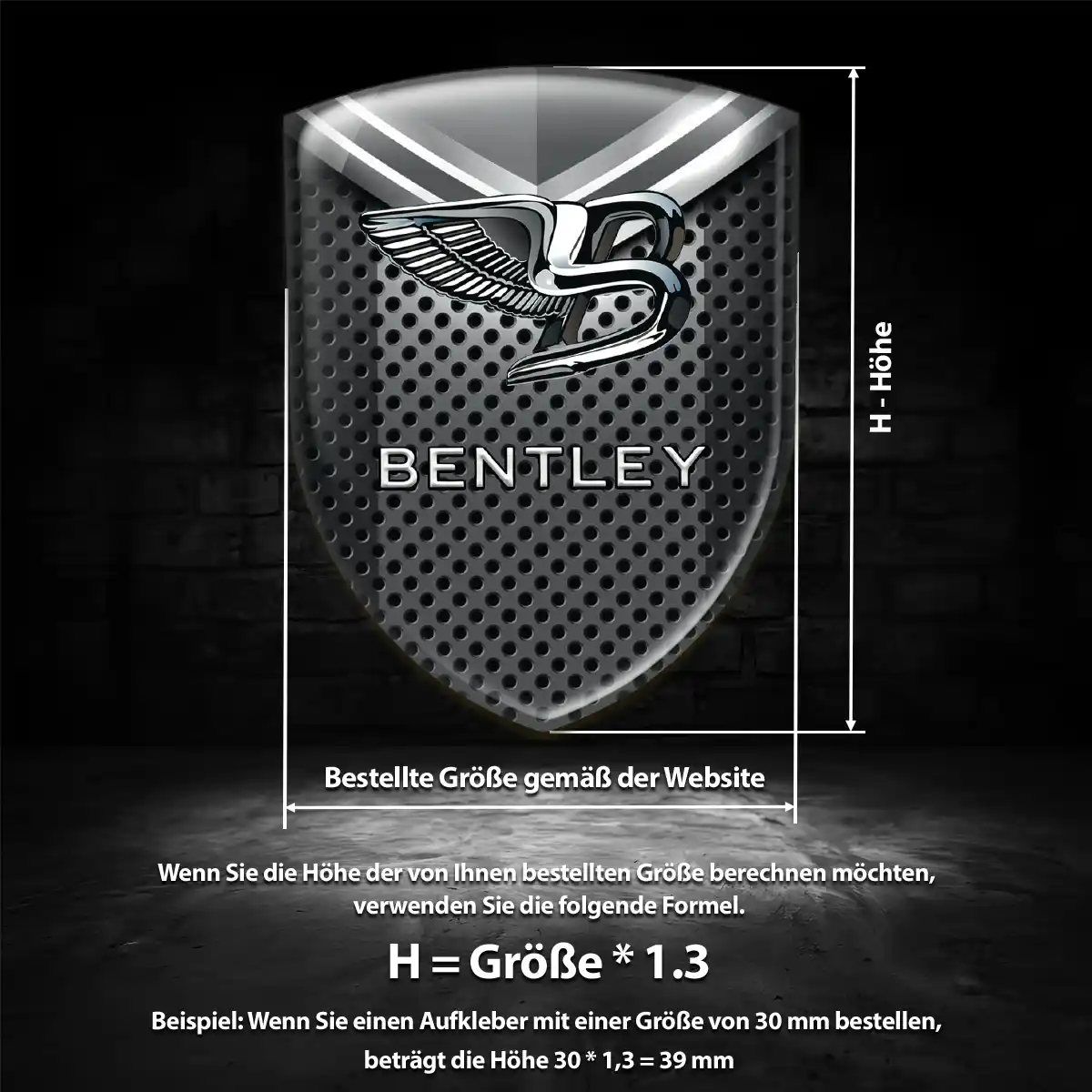 Bentley Aufkleber 3D Gel Emblem Auto Premiumqualität