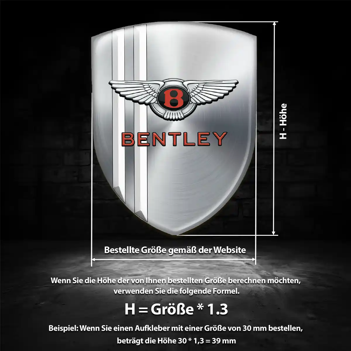 Bentley Aufkleber 3D Gel Emblem Auto Tuningfahrzeug