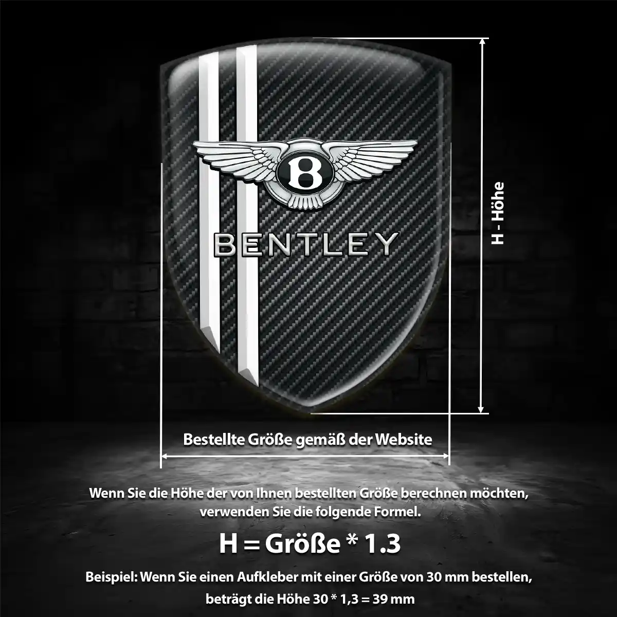 Bentley Aufkleber 3D Gel Emblem Hohe Qualität