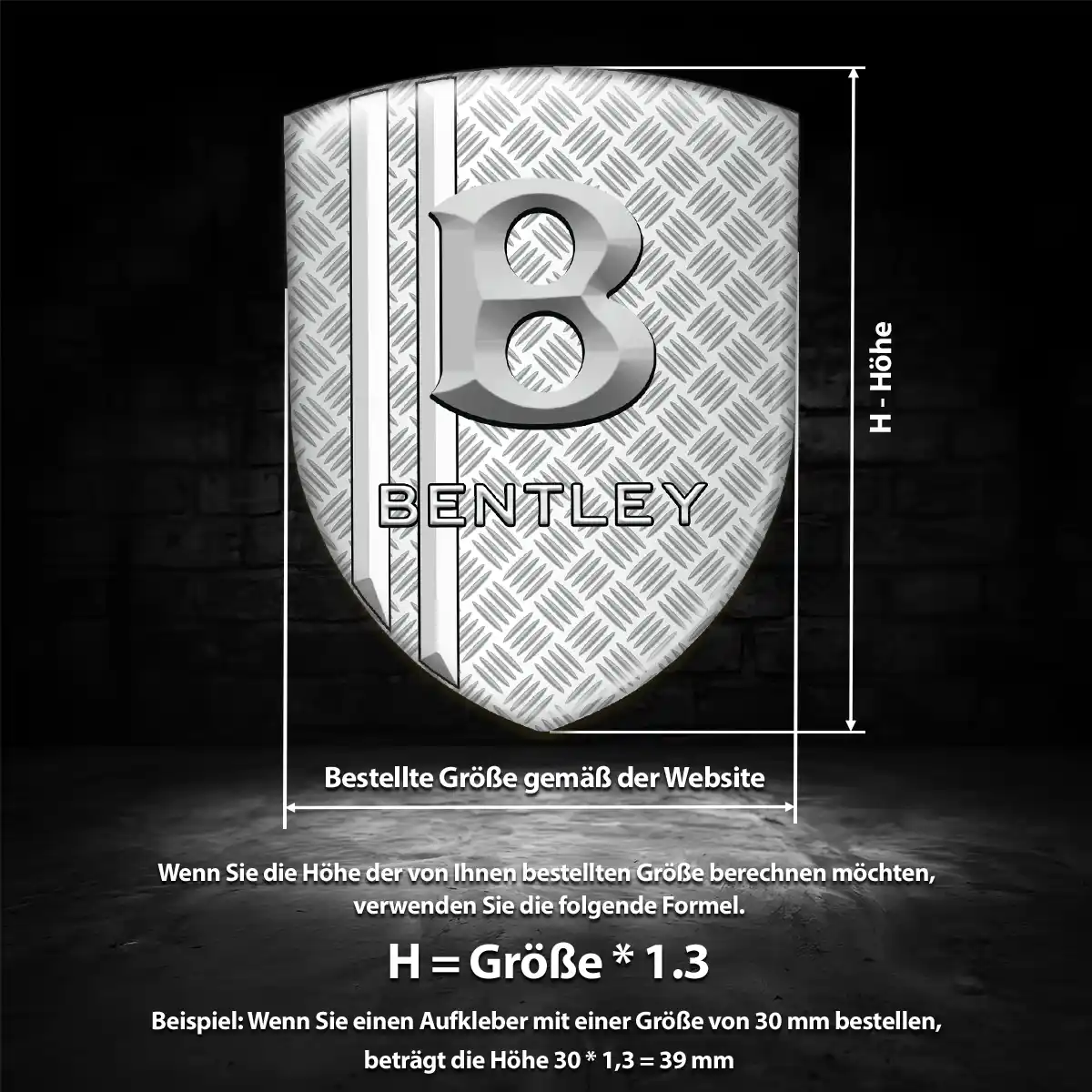 Bentley Aufkleber 3D Gel Emblem Spitzenqualität
