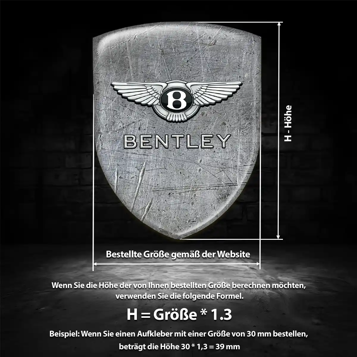 Bentley Aufkleber 3D Gel Embleme Auto Edles Design