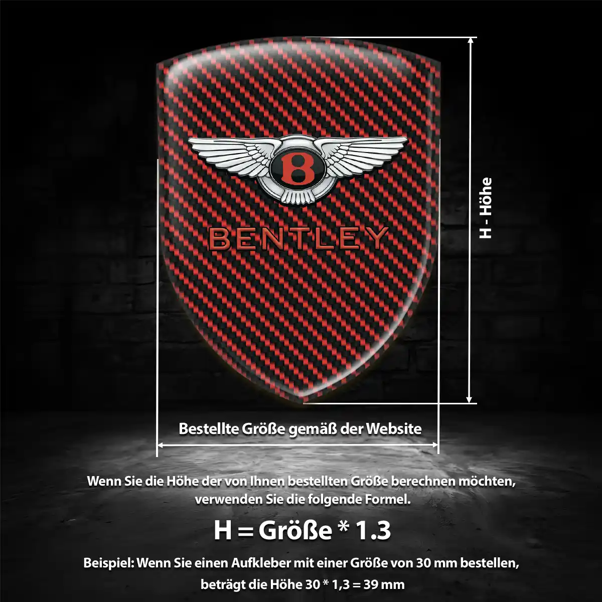Bentley Aufkleber 3D Gel Embleme Auto Exterieurdesign