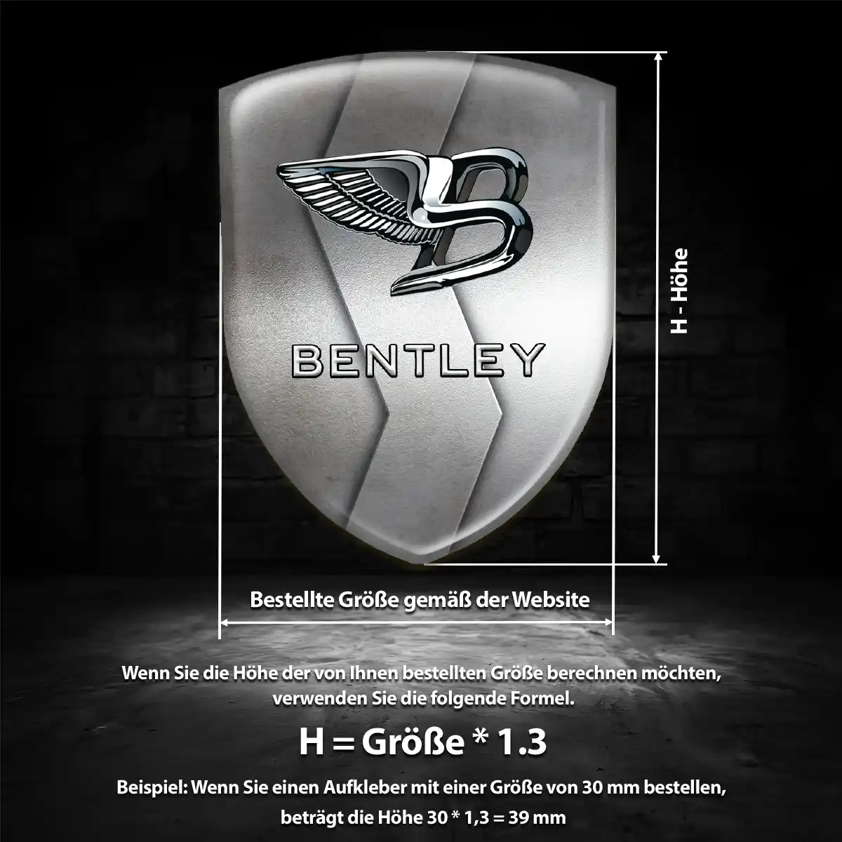 Bentley Aufkleber 3D Gel Embleme Auto Höchste Qualität