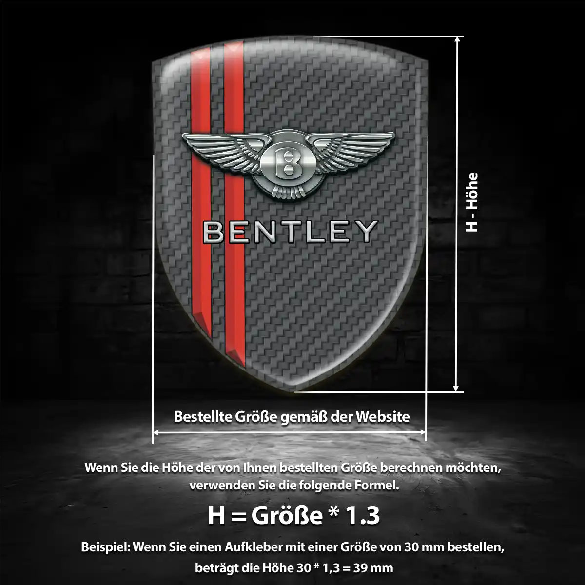 Bentley Aufkleber 3D Gel Embleme Auto Hochwertiges Harz