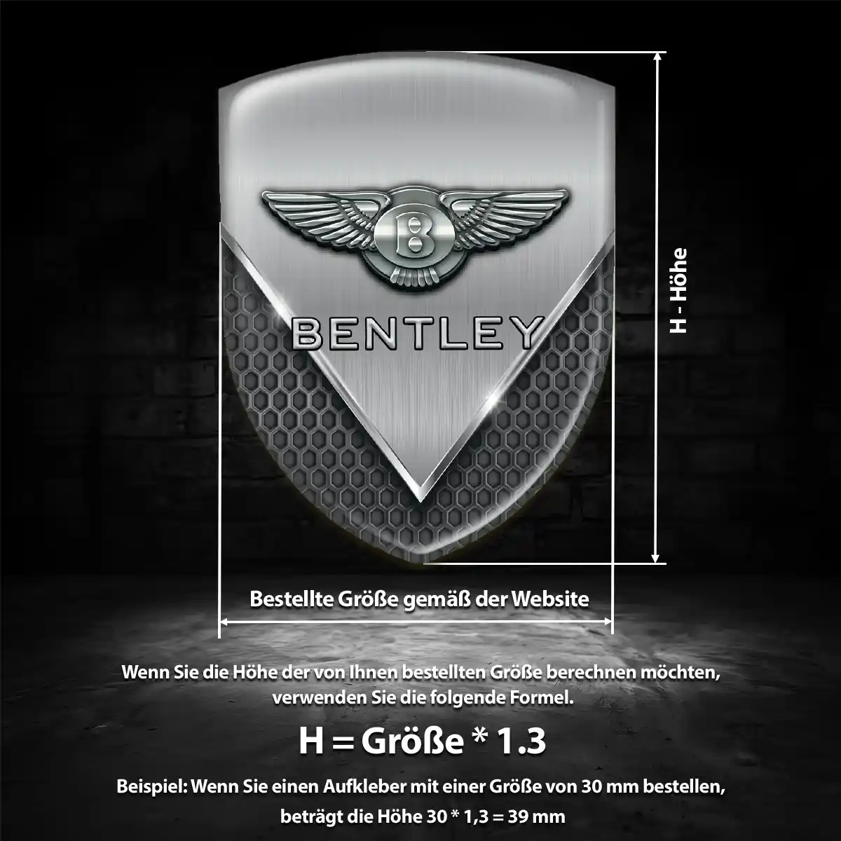 Bentley Aufkleber 3D Gel Embleme Auto Limitierte Auflage