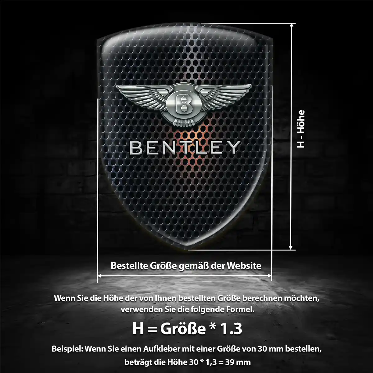 Bentley Aufkleber 3D Gel Embleme Auto Markenedition