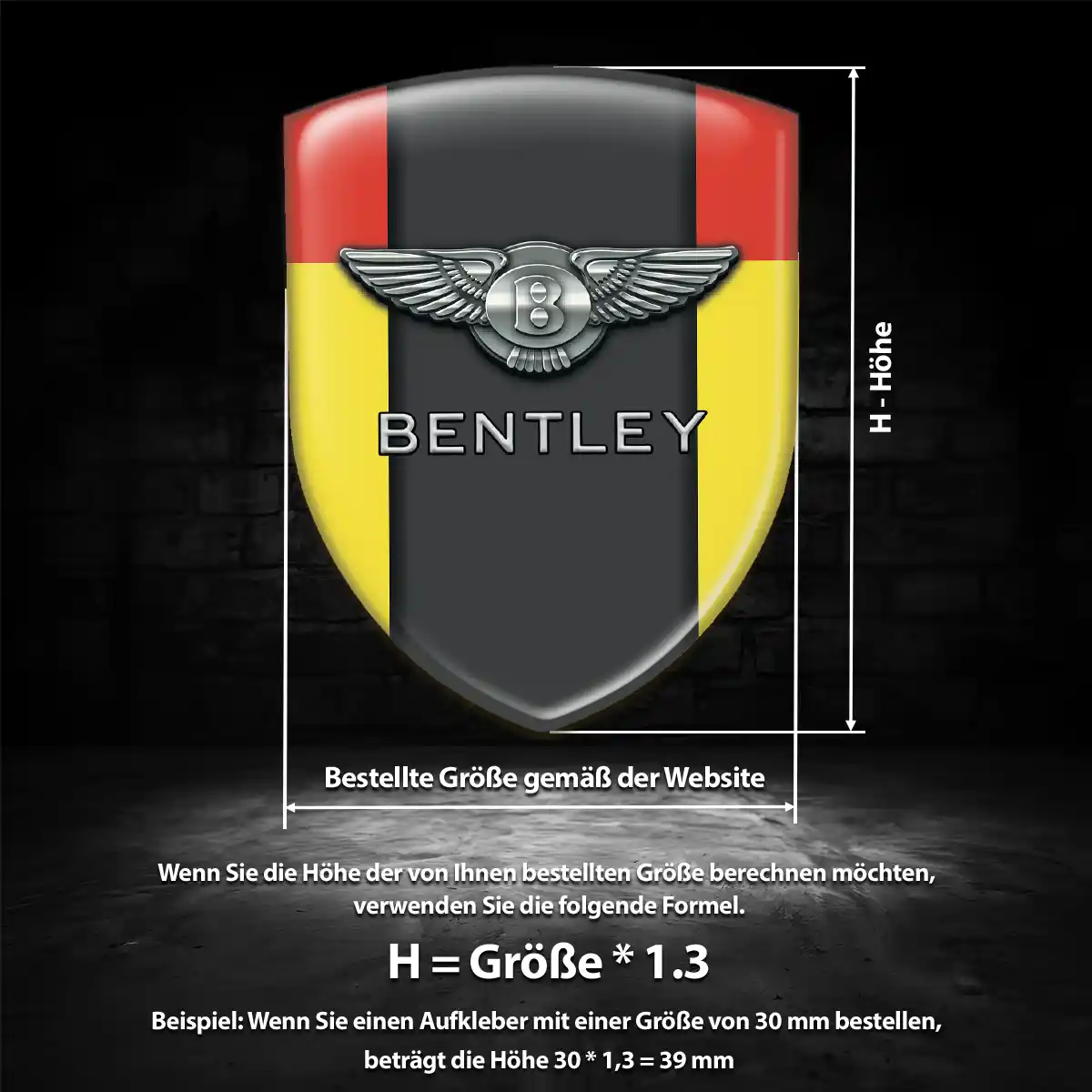 Bentley Aufkleber 3D Gel Embleme Auto Premiumqualität