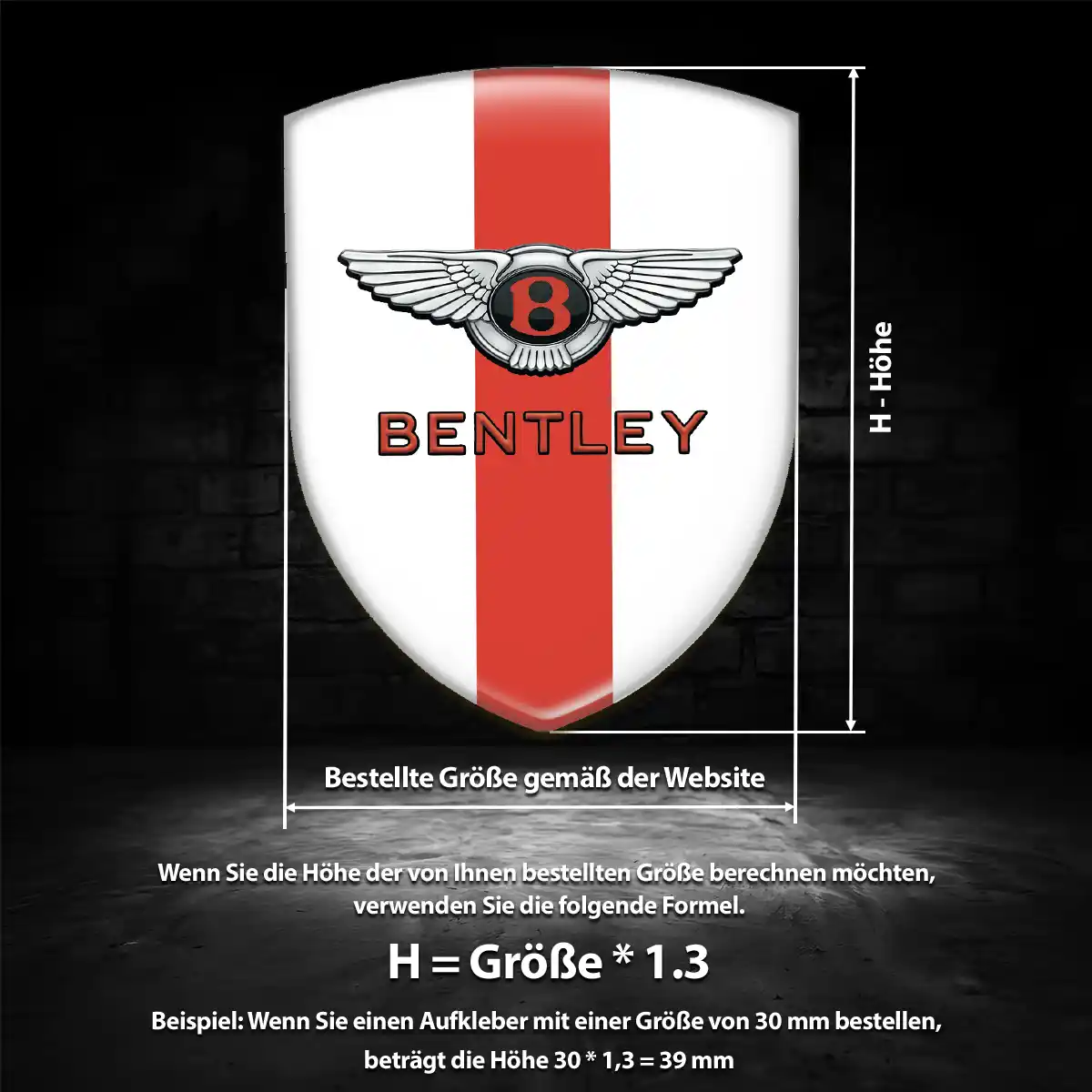 Bentley Aufkleber 3D Gel Embleme Auto Spitzenqualität