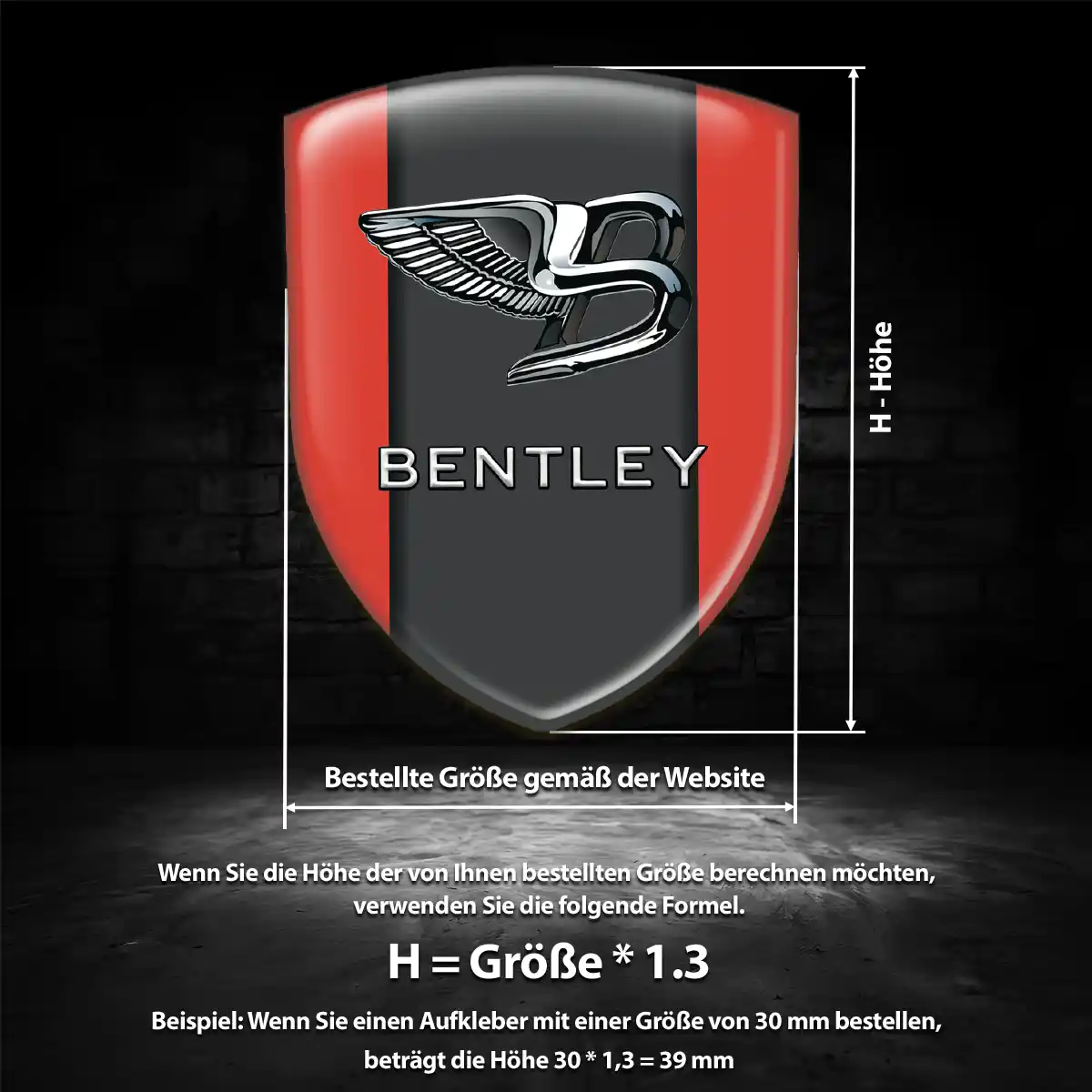 Bentley Aufkleber 3D Gel Embleme Auto Stilvolles Design