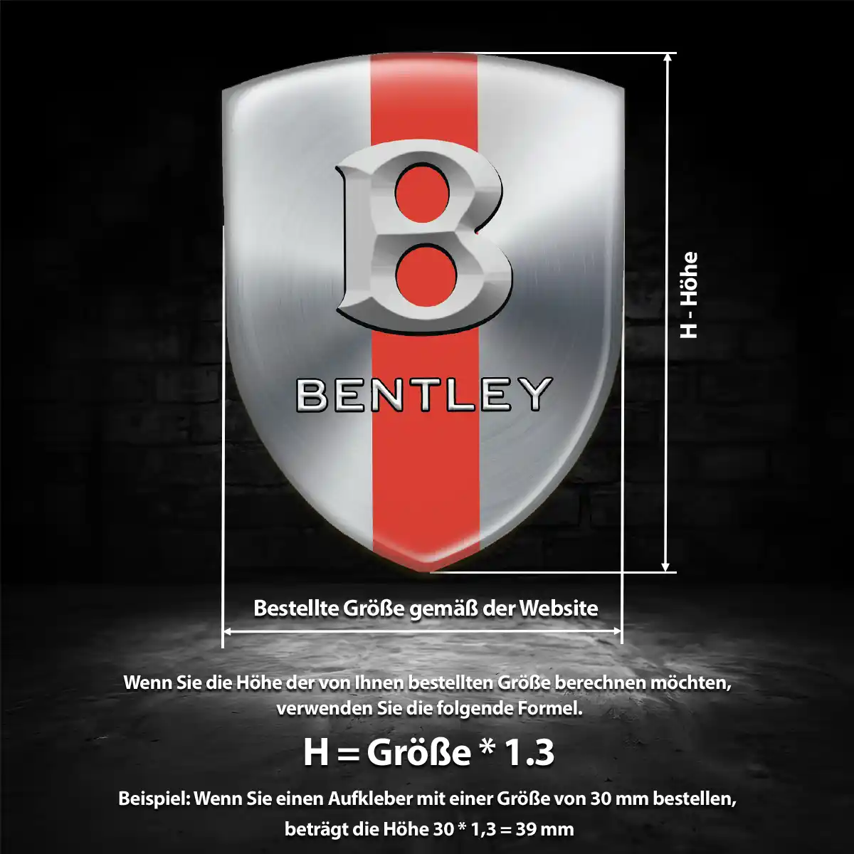 Bentley Aufkleber 3D Gel Embleme Überzeugende Qualität