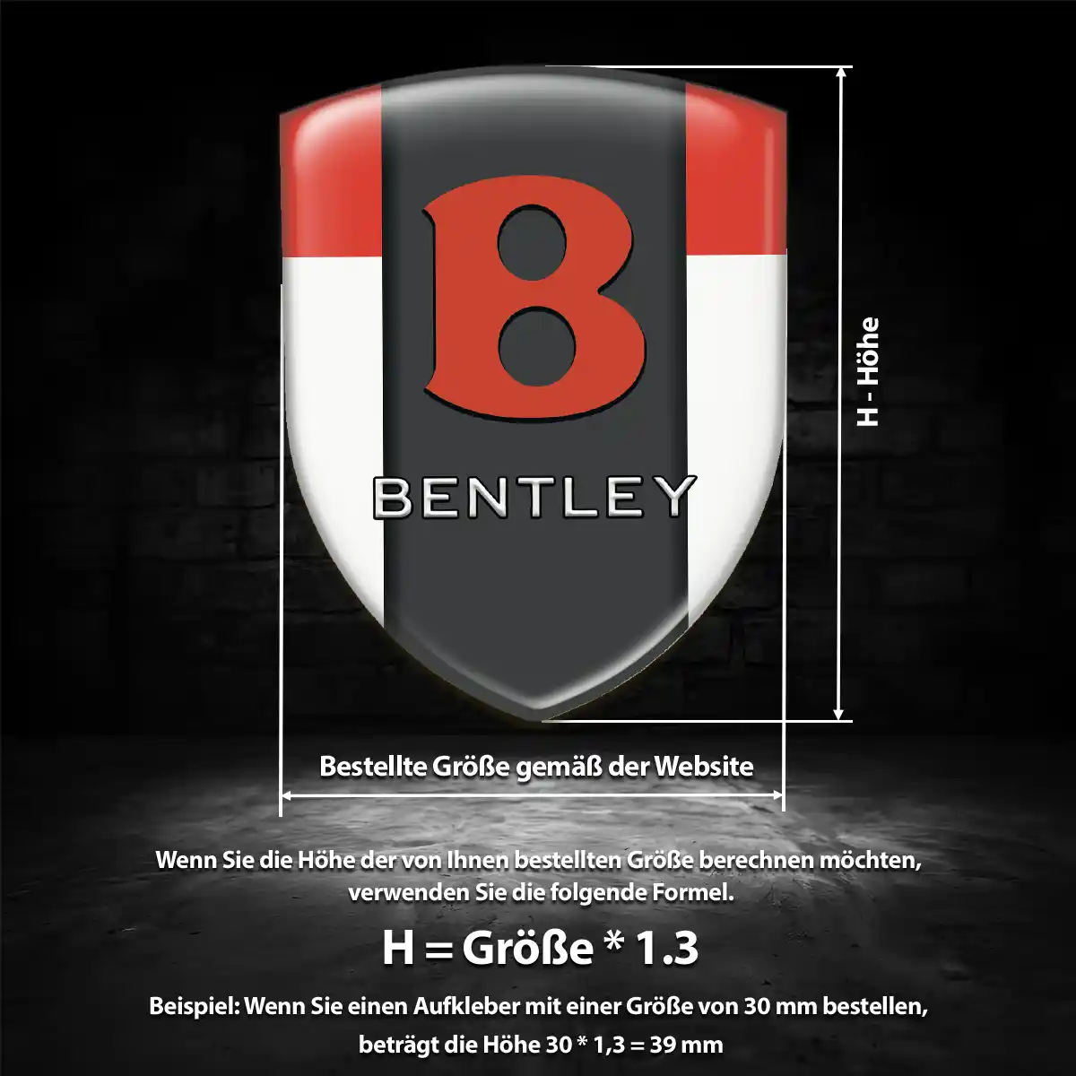 Bentley Aufkleber 3D Gel Embleme Hohe Qualität