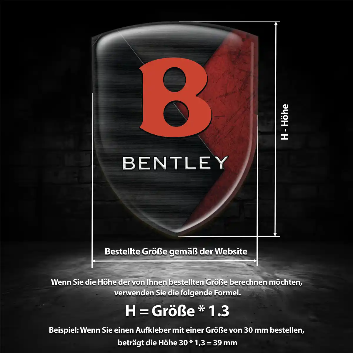 Bentley Aufkleber 3D Gel Embleme Luxus-Edition