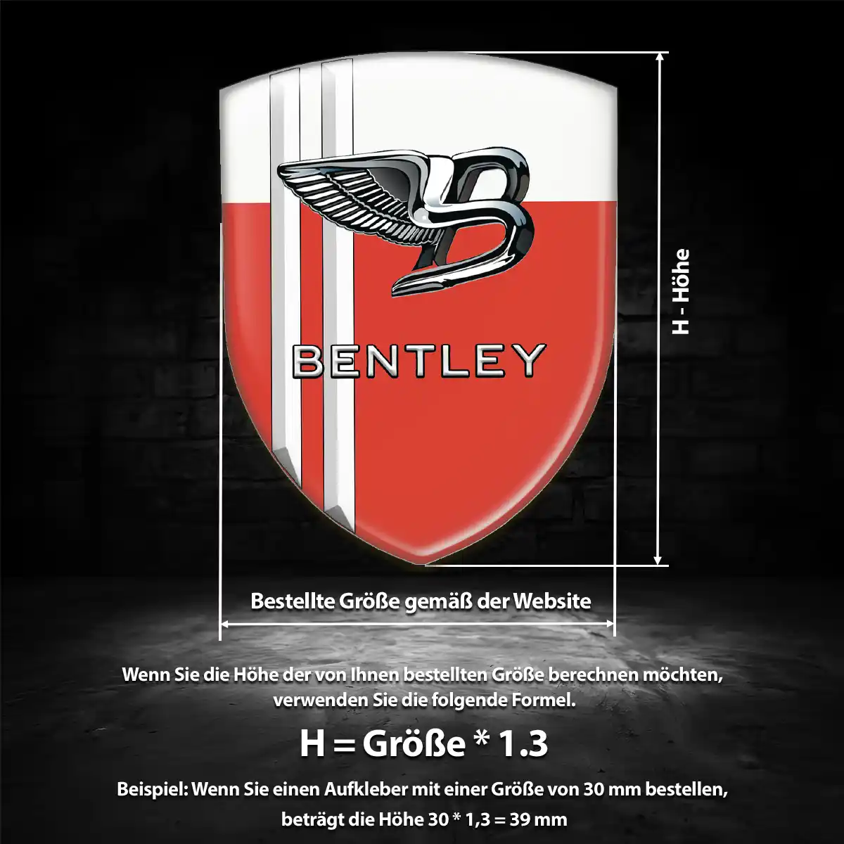 Bentley Aufkleber 3D Gel Embleme Spitzenqualität