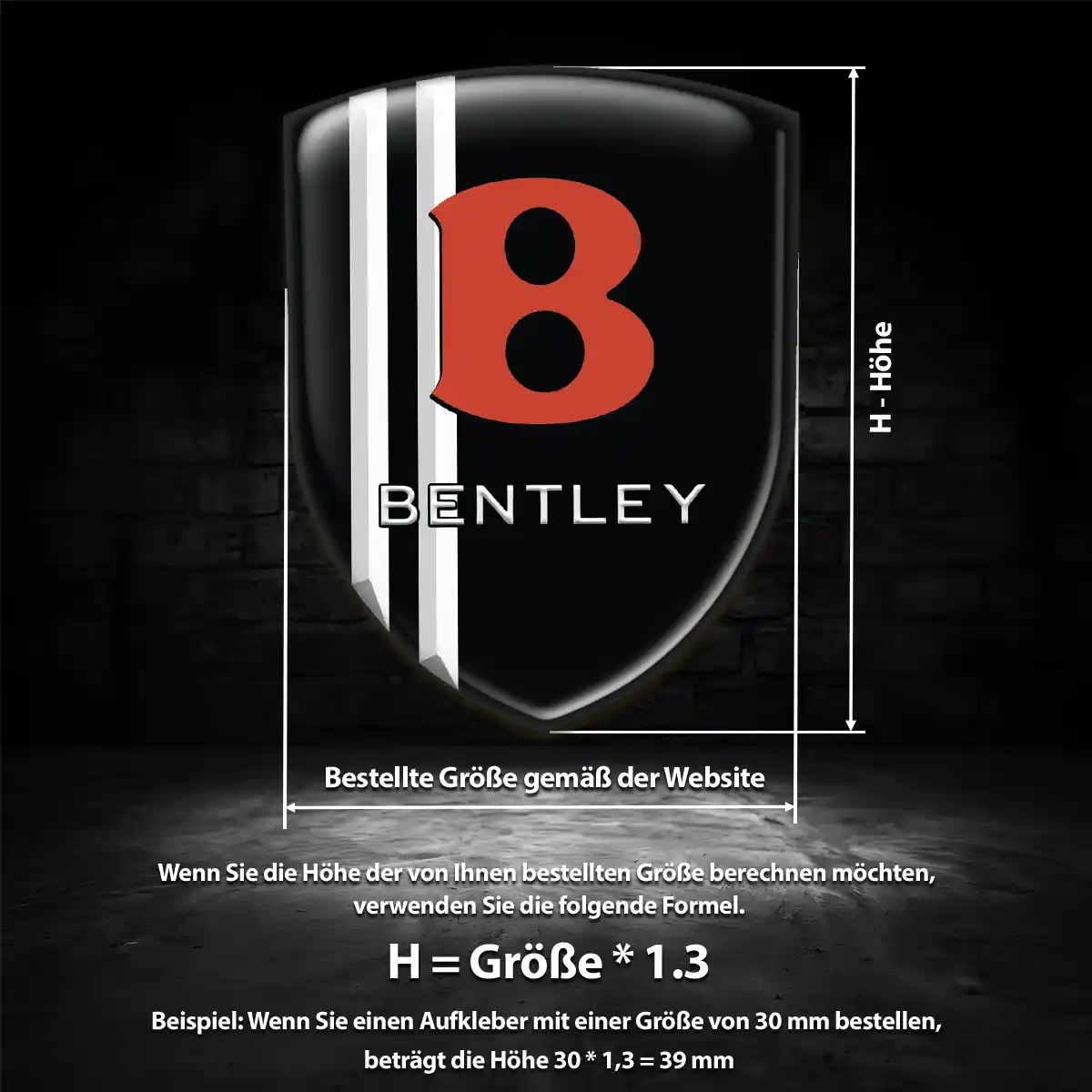 Bentley Aufkleber 3D Gel Silikon Auto Hohe Qualität