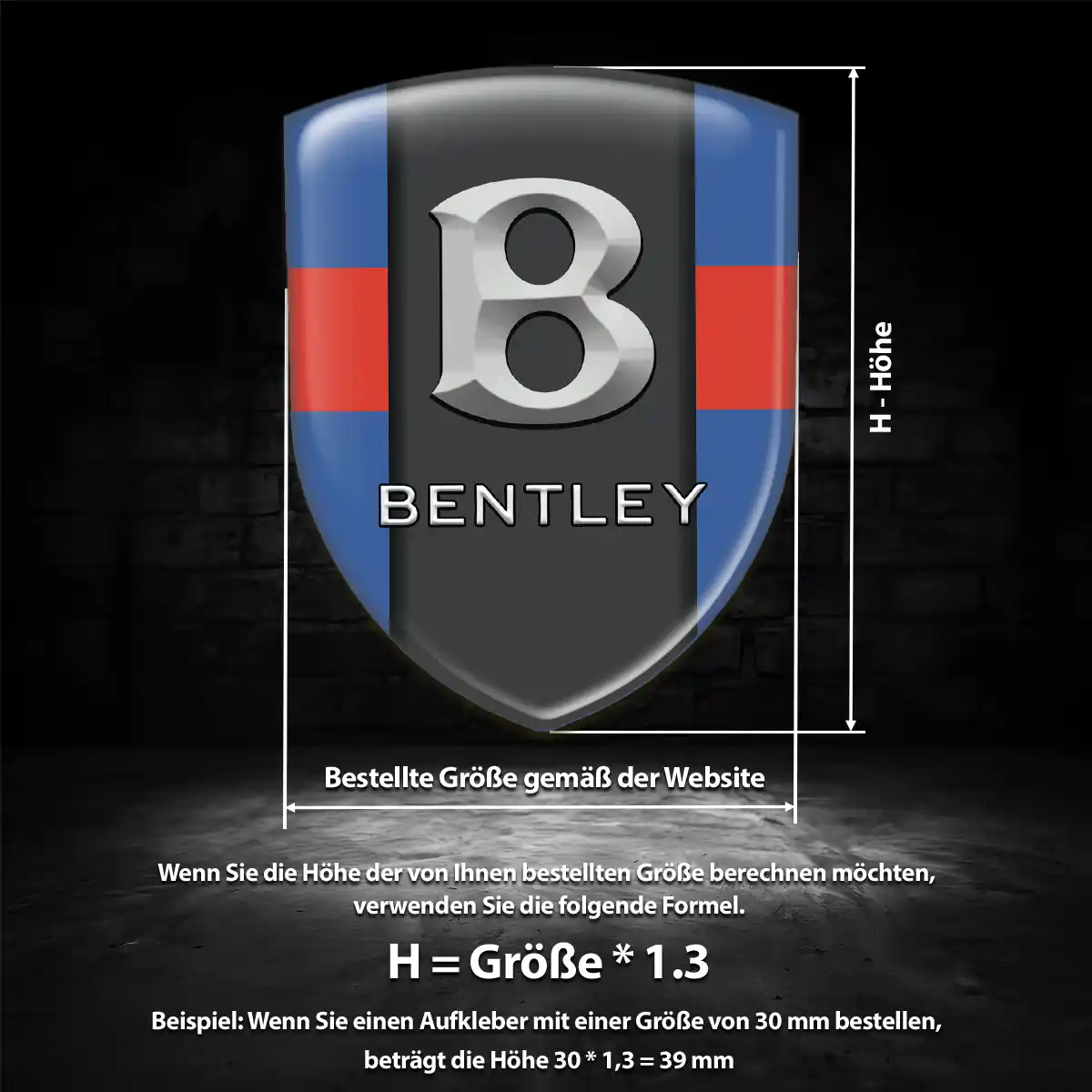 Bentley Aufkleber 3D Gel Silikon Auto Interieurdesign