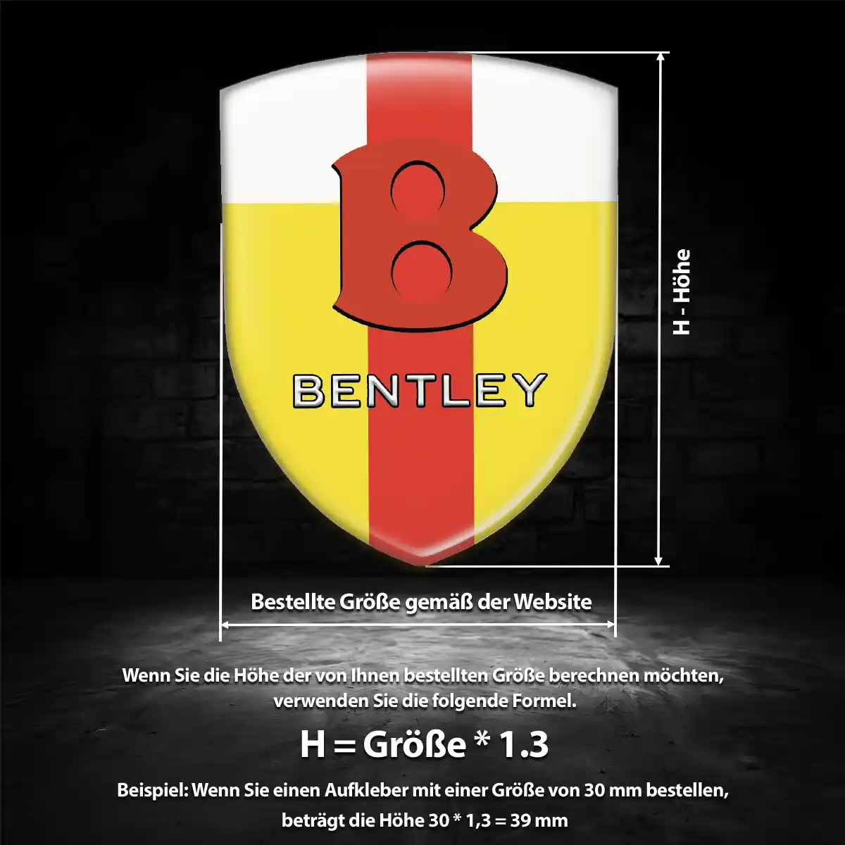 Bentley Aufkleber 3D Gel Silikon Spitzenqualität