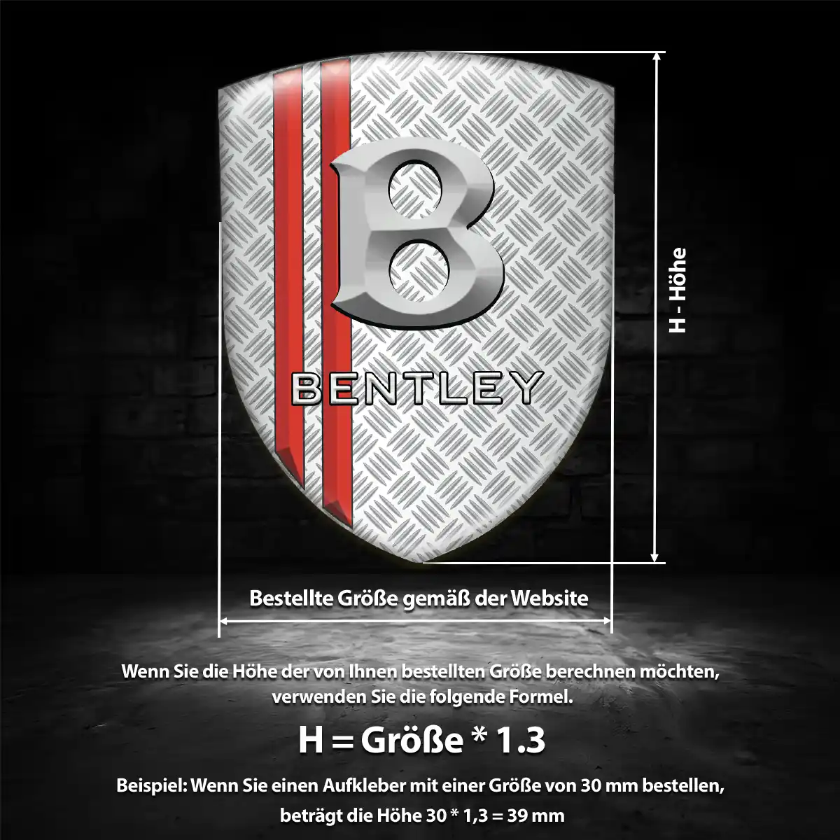 Bentley Aufkleber 3D Gel Wappen Auto Exterieurdesign
