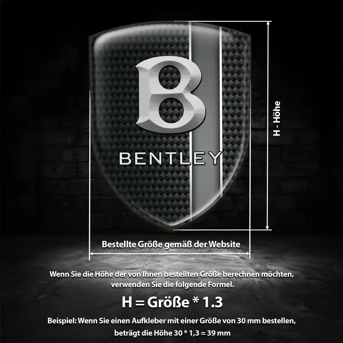 Bentley Aufkleber 3D Gel Wappen Auto Hohe Qualität