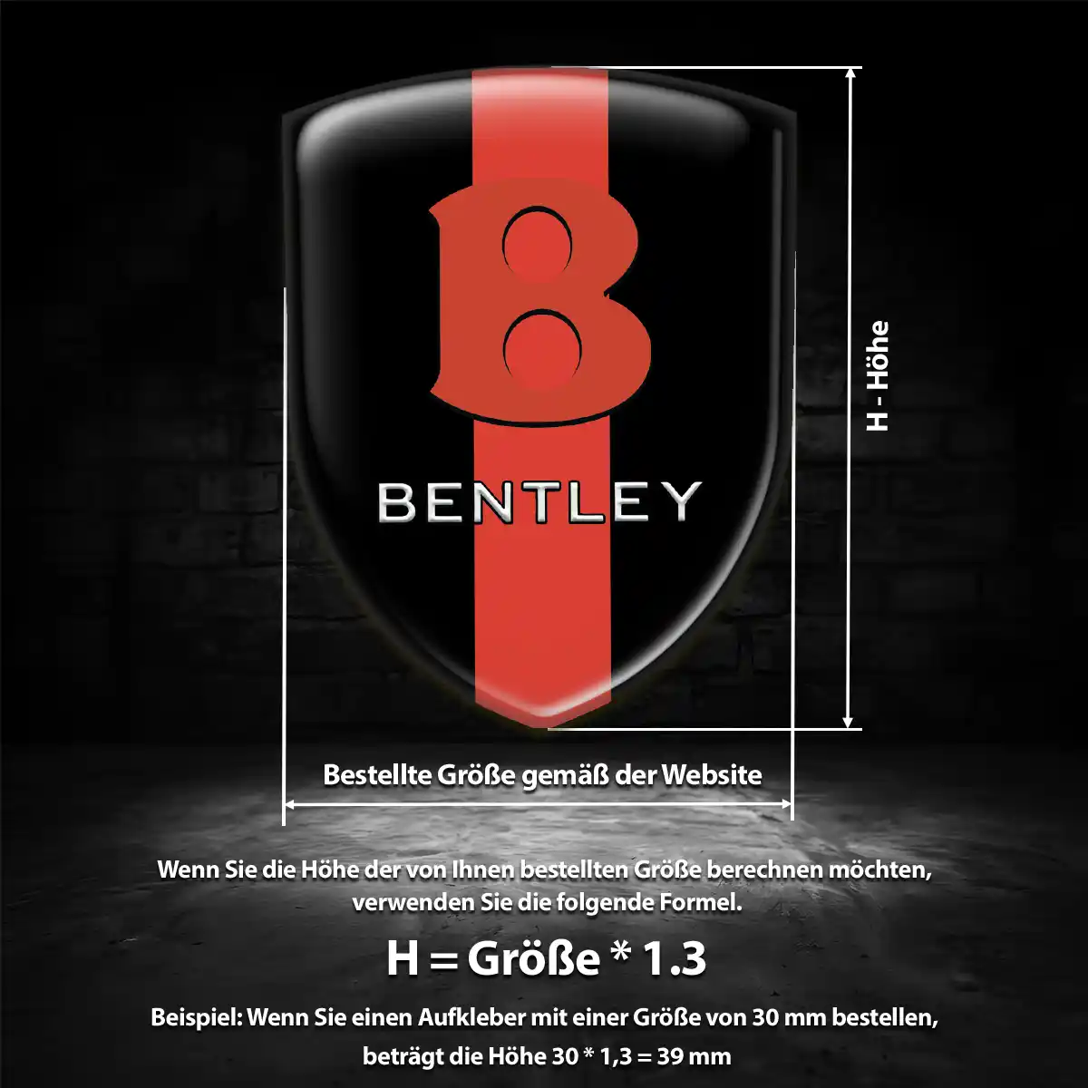 Bentley Aufkleber 3D Gel Wappen Auto Limitierte Auflage