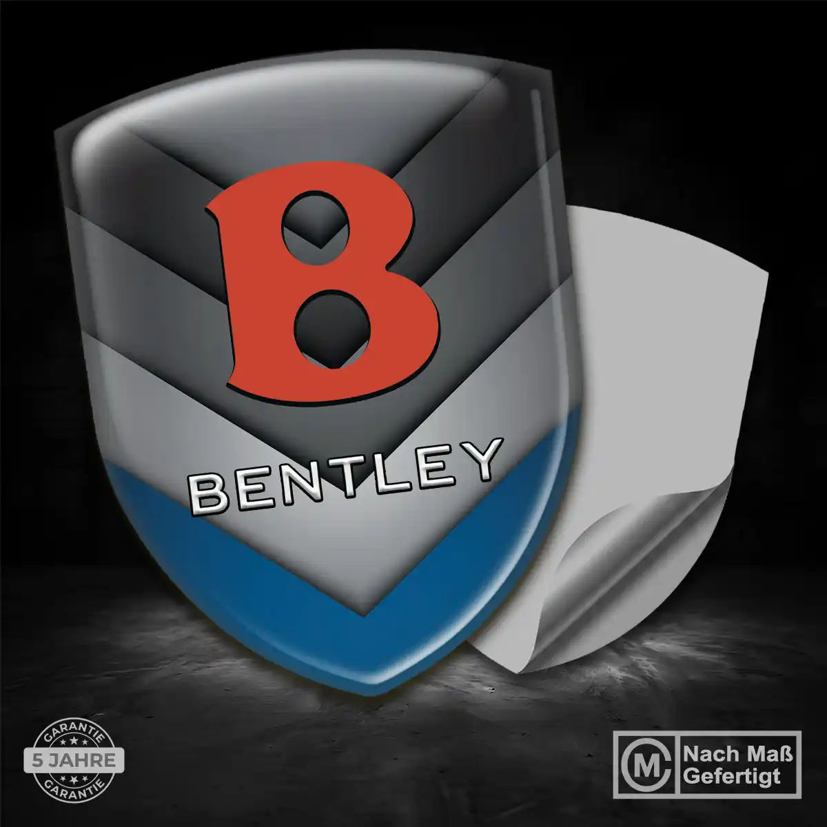 Bentley Aufkleber 3D Gel Wappen Stilvolles Design