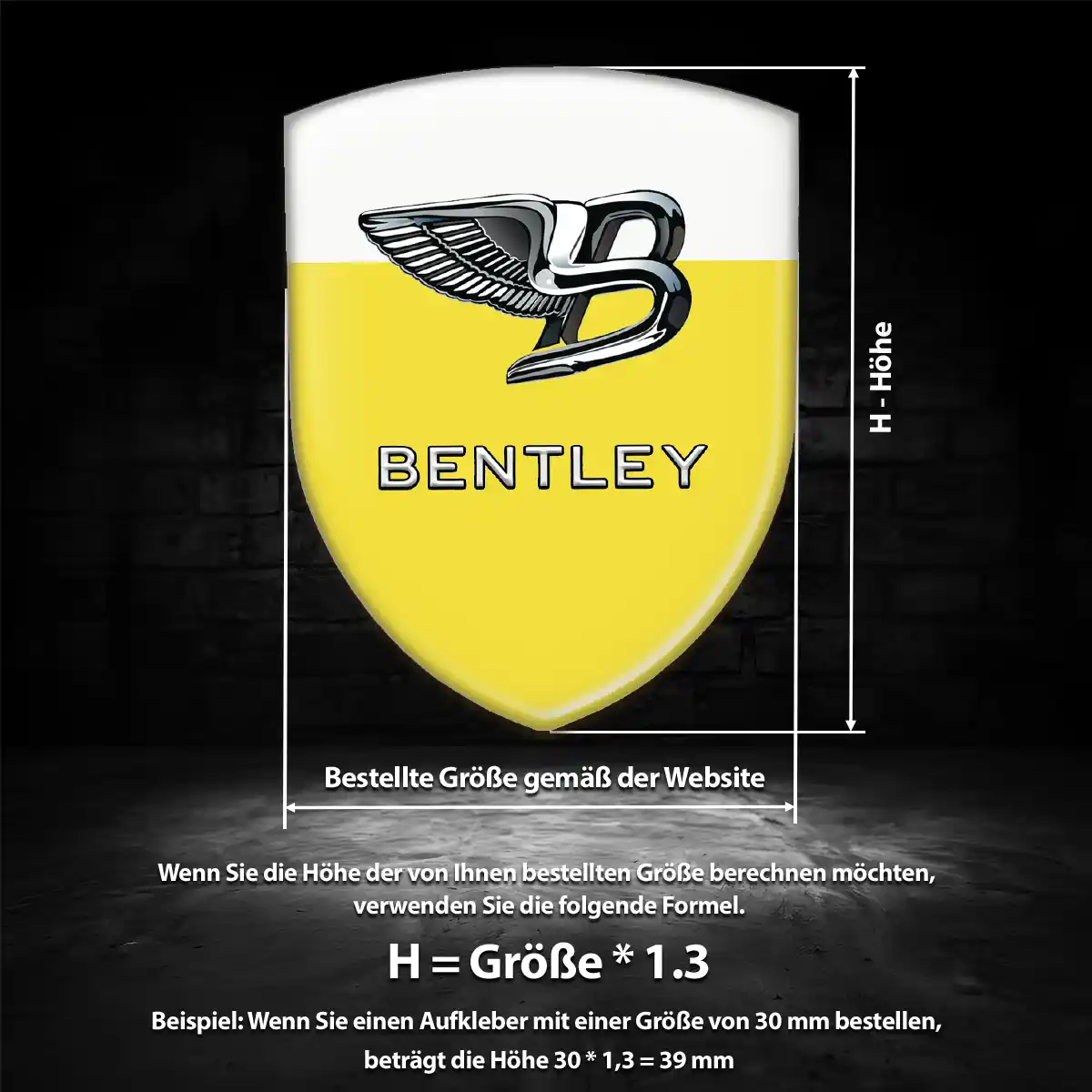 Bentley Aufkleber Auto Edles Design