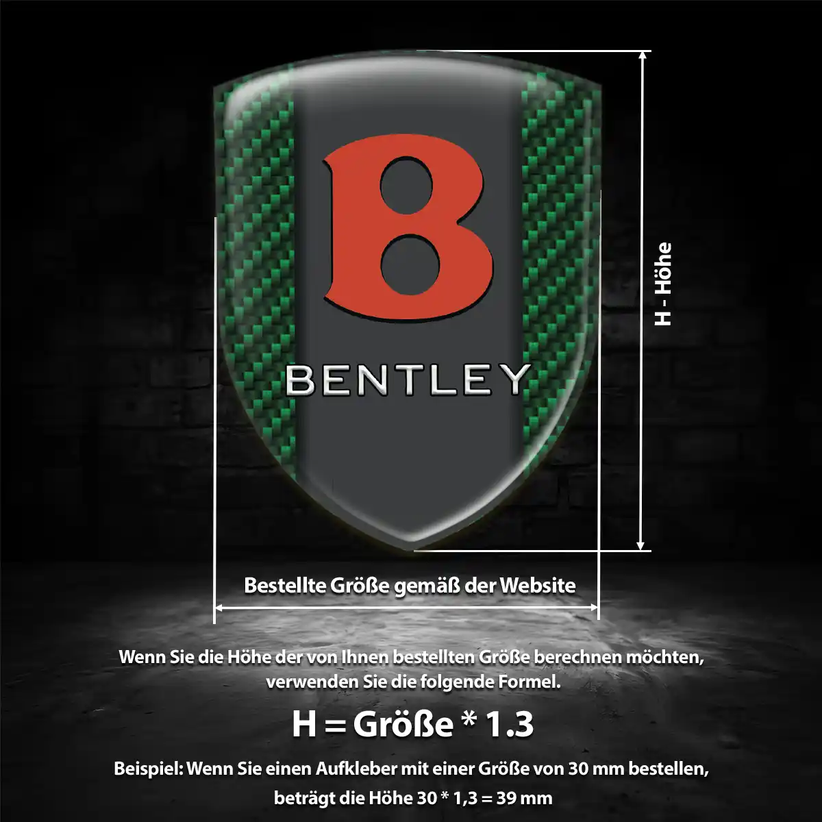 Bentley Aufkleber Auto Elegantes Design
