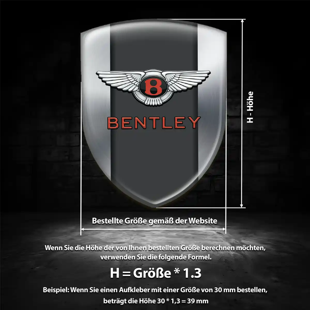 Bentley Aufkleber Auto Interieurdesign