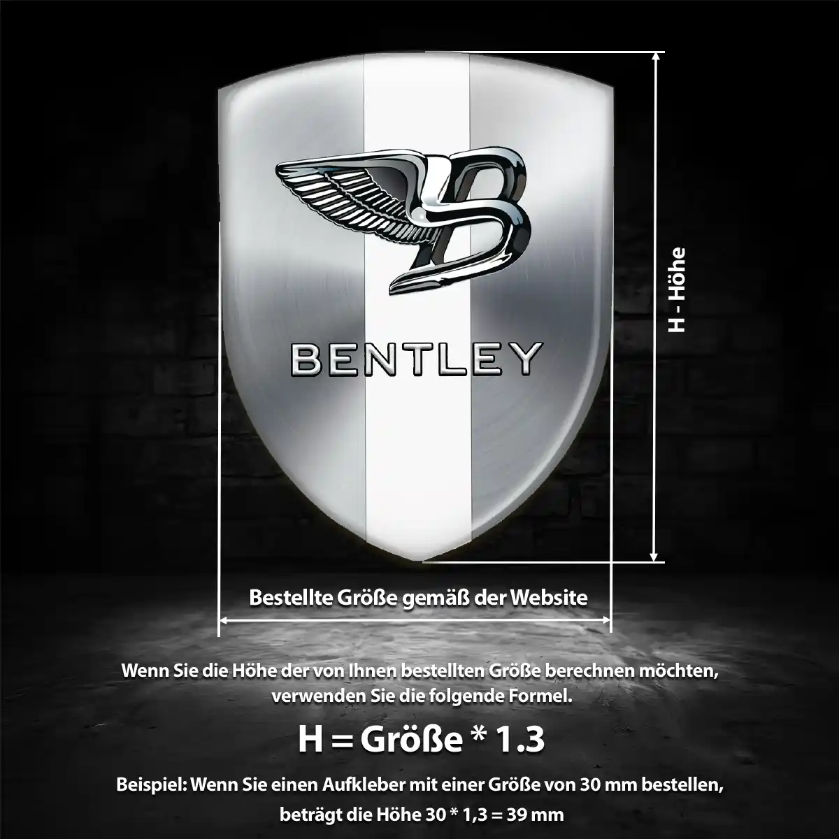 Bentley Aufkleber Auto Limitierte Auflage