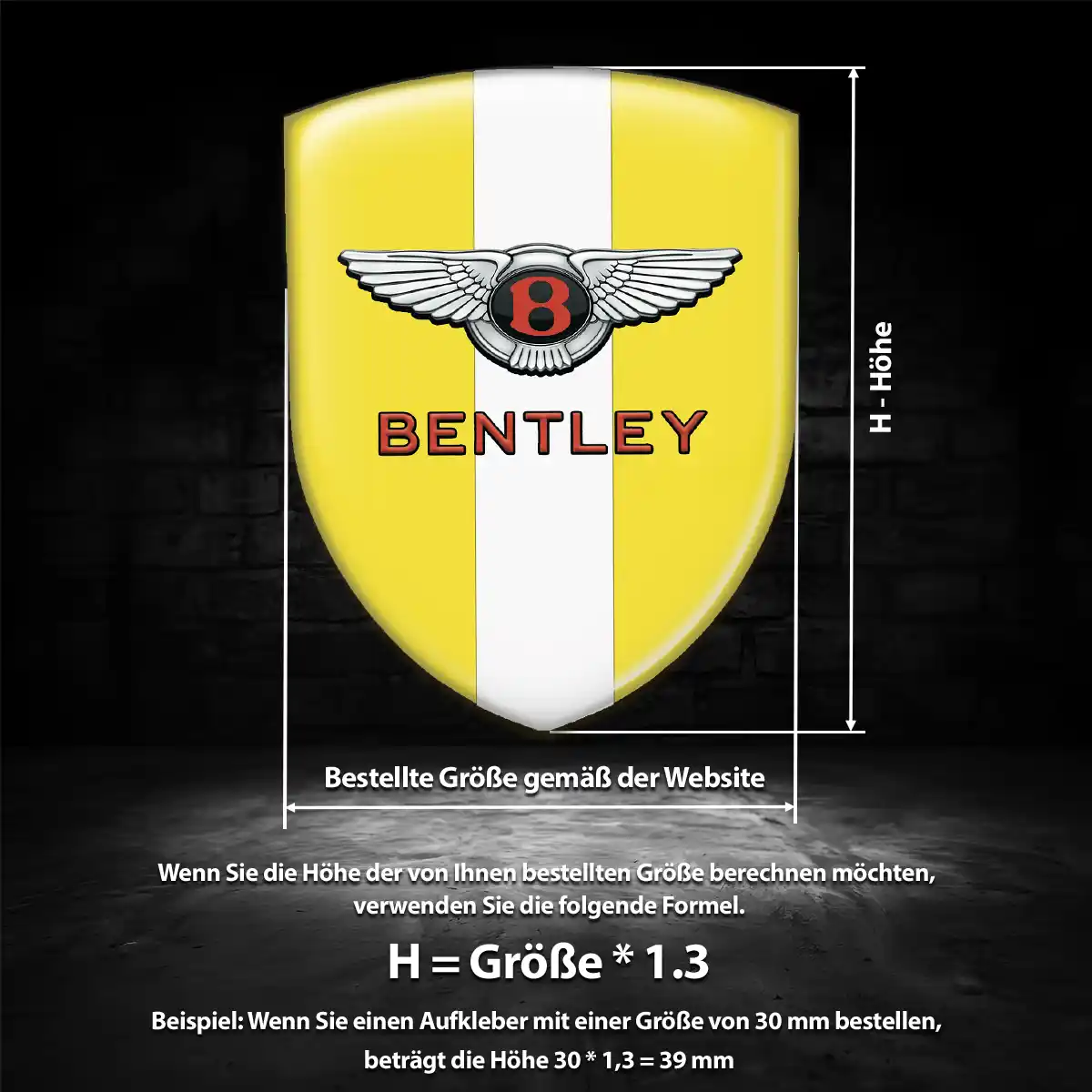 Bentley Aufkleber Auto Modernes Design
