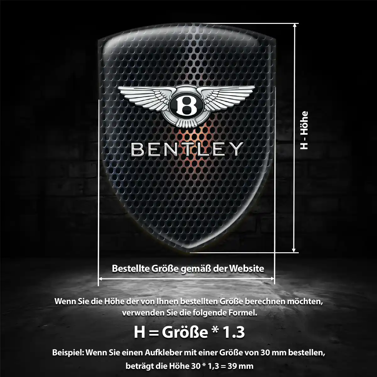 Bentley Aufkleber Auto Stilvolles Design
