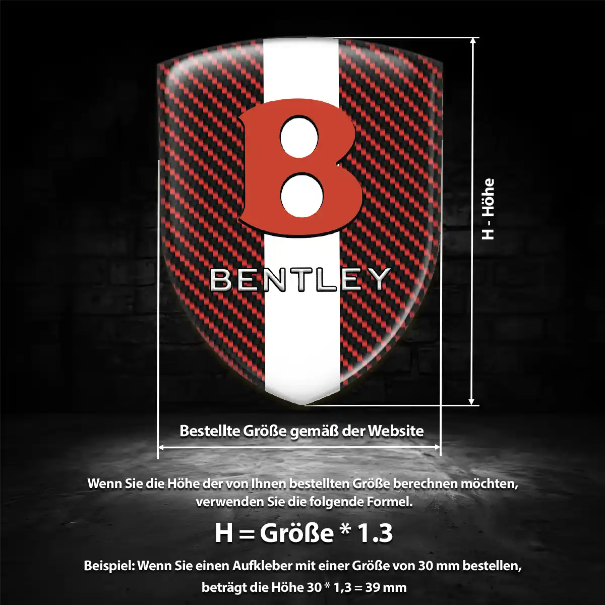 Bentley Aufkleber Überzeugende Qualität