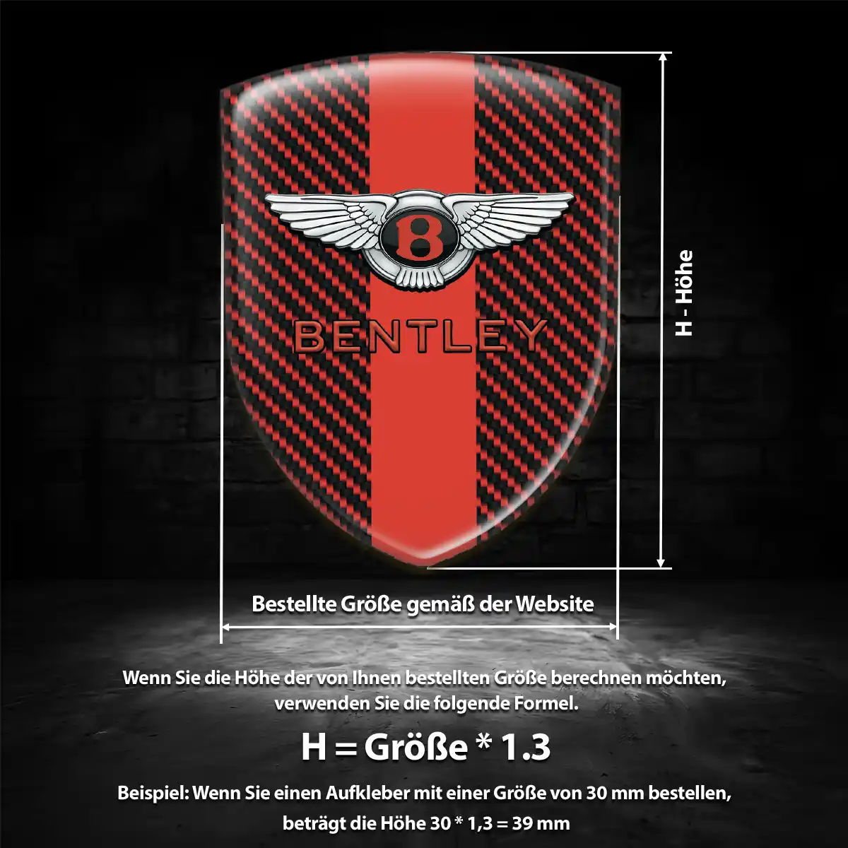 Bentley Aufkleber Edles Design