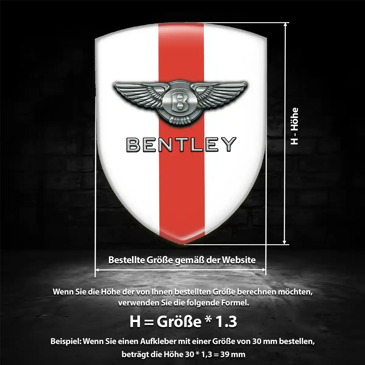 Bentley Aufkleber Elegantes Design